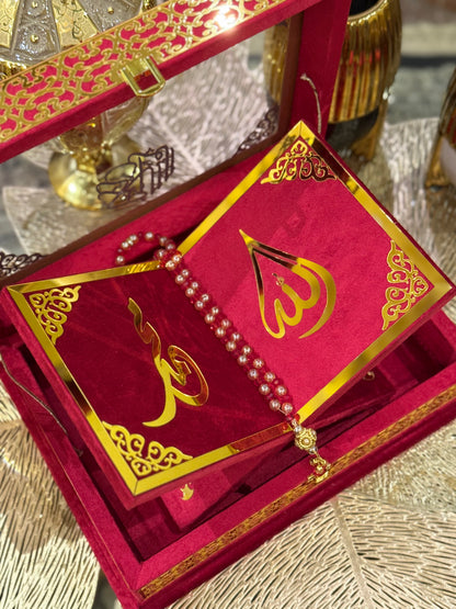 Bridal Red Ziwaj Quran Set  (with All Accesories)