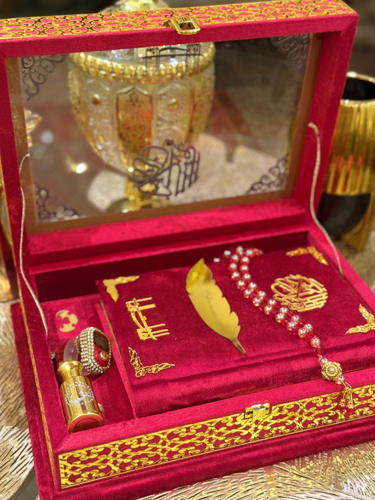 Bridal Red Ziwaj Quran Set  (with All Accesories)