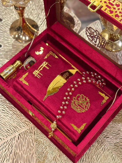 Bridal Red Ziwaj Quran Set  (with All Accesories)