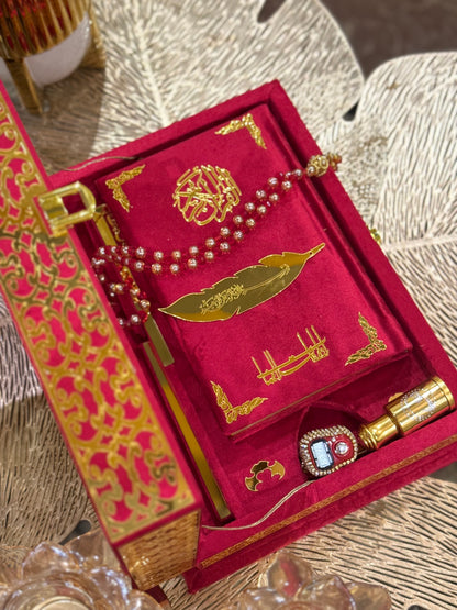 Bridal Red Ziwaj Quran Set  (with All Accesories)