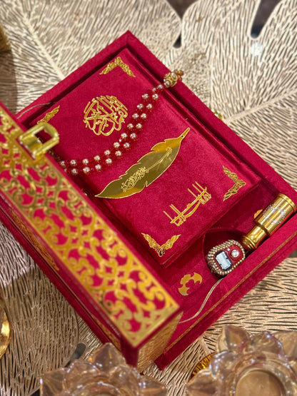 Bridal Red Ziwaj Quran Set  (with All Accesories)