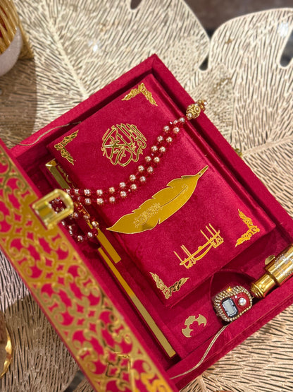 Bridal Red Ziwaj Quran Set  (with All Accesories)