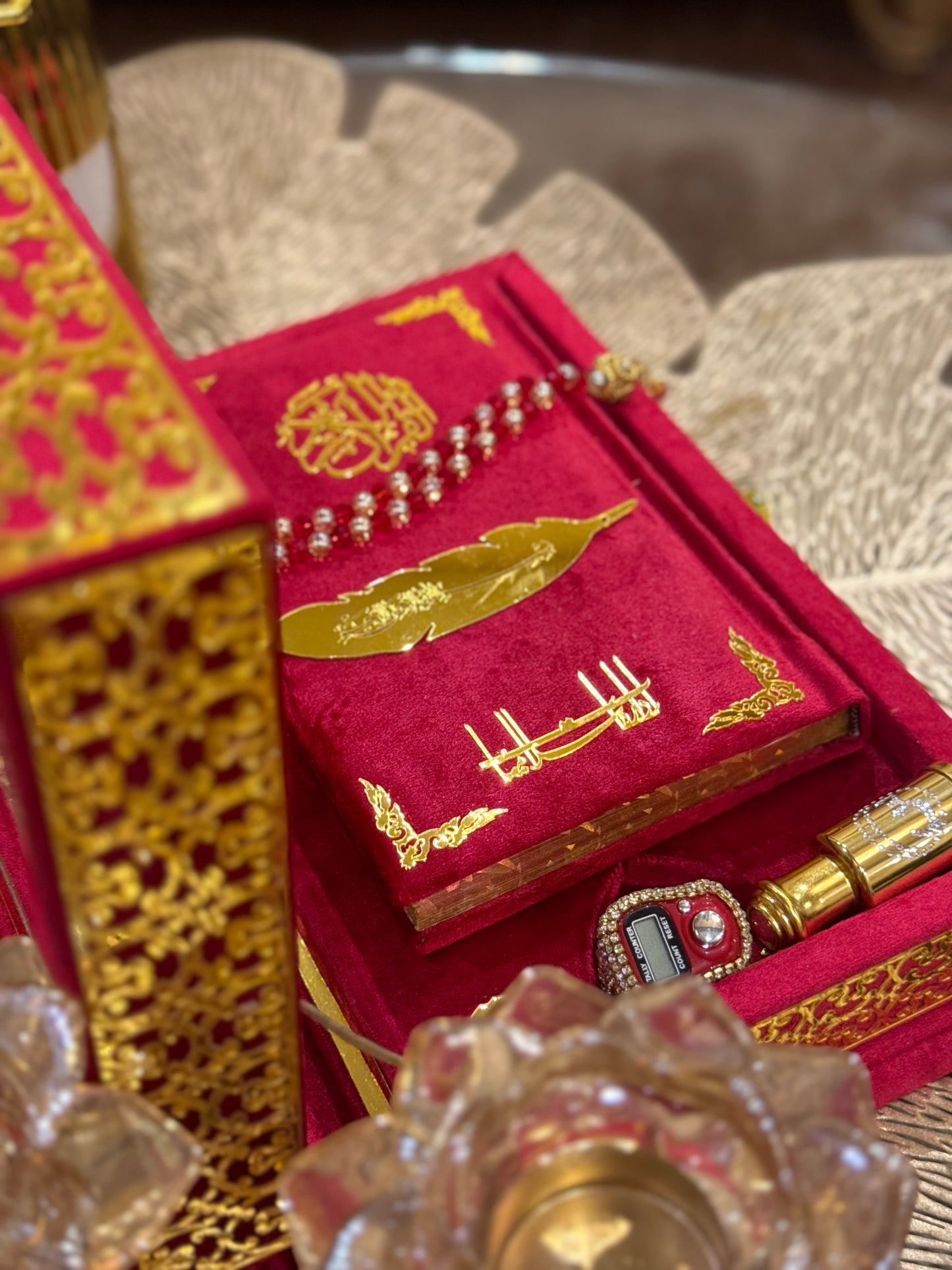 Bridal Red Ziwaj Quran Set  (with All Accesories)