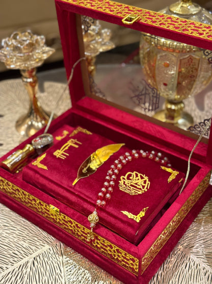 Bridal Red Ziwaj Quran Set  (with All Accesories)