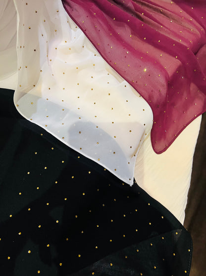 Maroon Long Stone Scarf