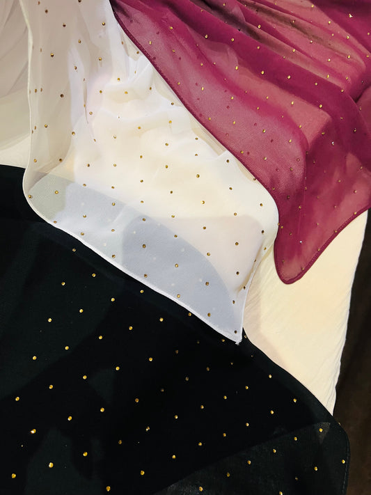 Maroon Long Stone Scarf