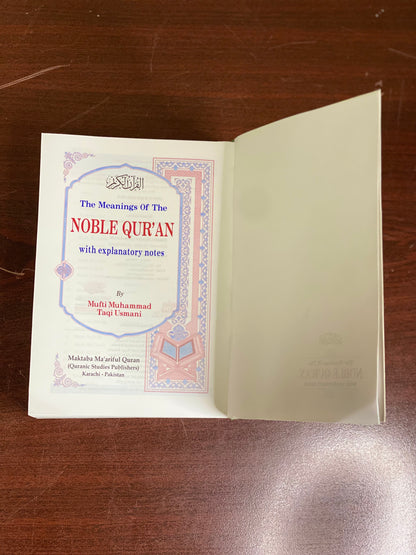 Nobel Quran by Mufti Taqi Usmani Translation and Meaning of Quran