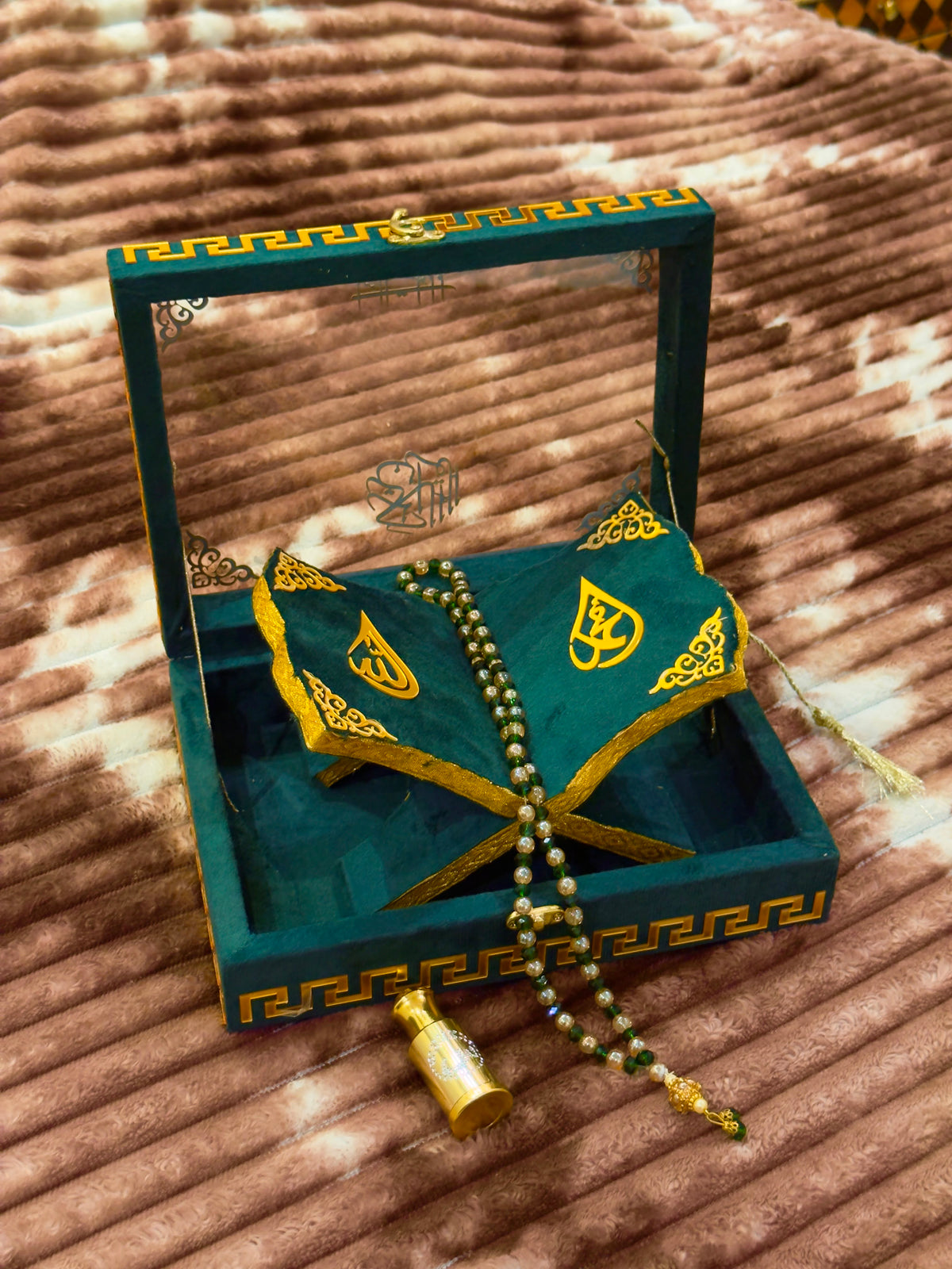 Noor Quran Set with Box Green | Perfect Islamic Gift