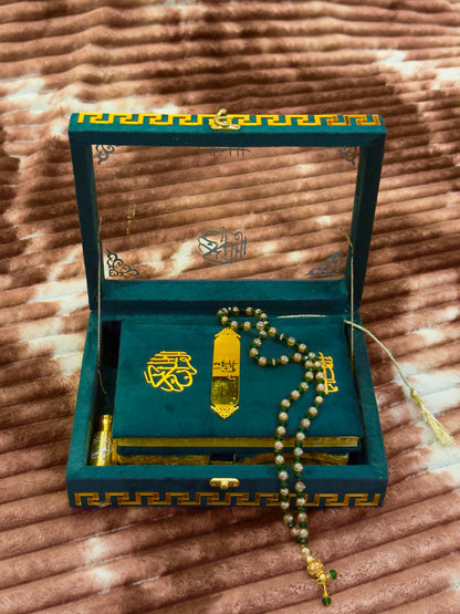 Noor Quran Set with Box Green | Perfect Islamic Gift