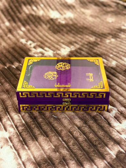 Noor Quran Set with Box Purple | Perfect Islamic Gift