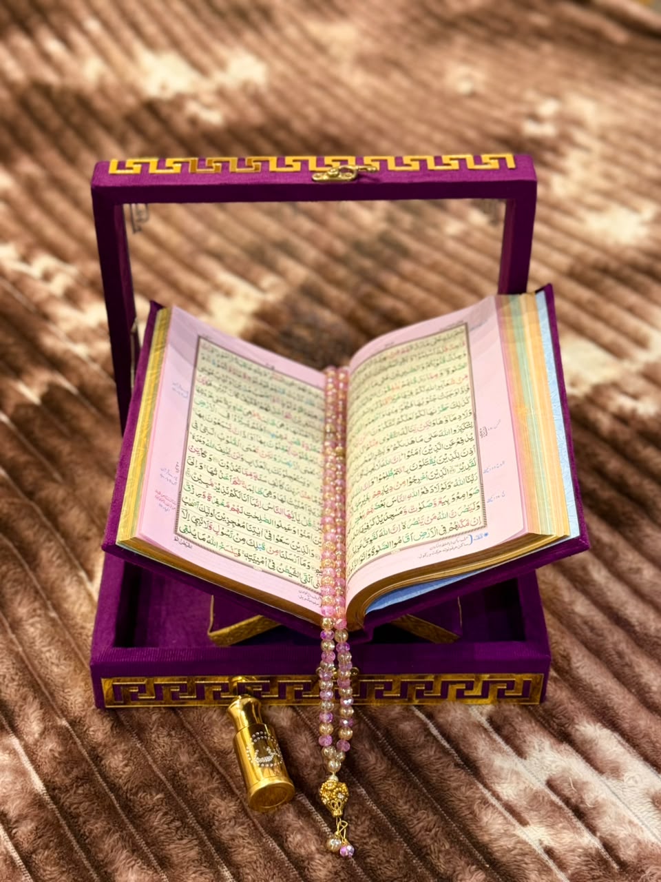 Noor Quran Set with Box Purple | Perfect Islamic Gift