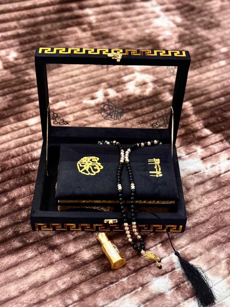 Noor Black Quran Set- نور کالا قرآن سیٹ| Bridal Wedding Islamic Gift