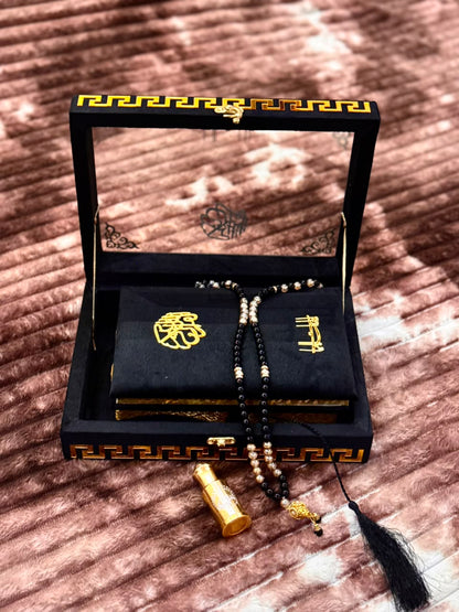 Noor Black Quran Set- نور کالا قرآن سیٹ| Bridal Wedding Islamic Gift