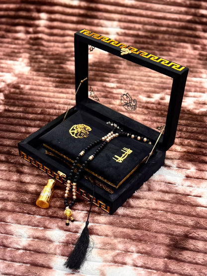 Noor Black Quran Set- نور کالا قرآن سیٹ| Bridal Wedding Islamic Gift