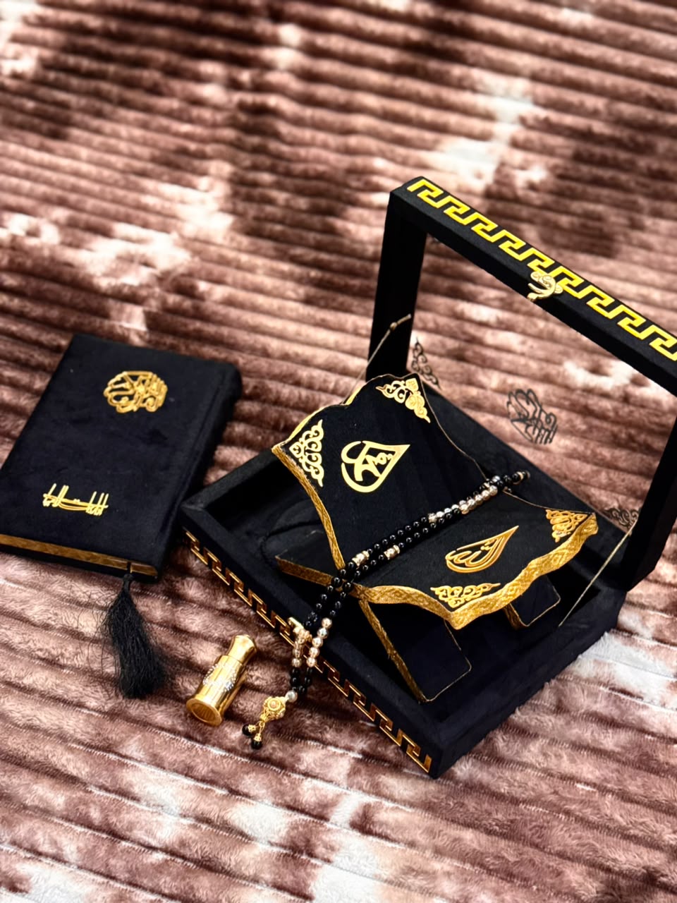 Noor Black Quran Set- نور کالا قرآن سیٹ| Bridal Wedding Islamic Gift
