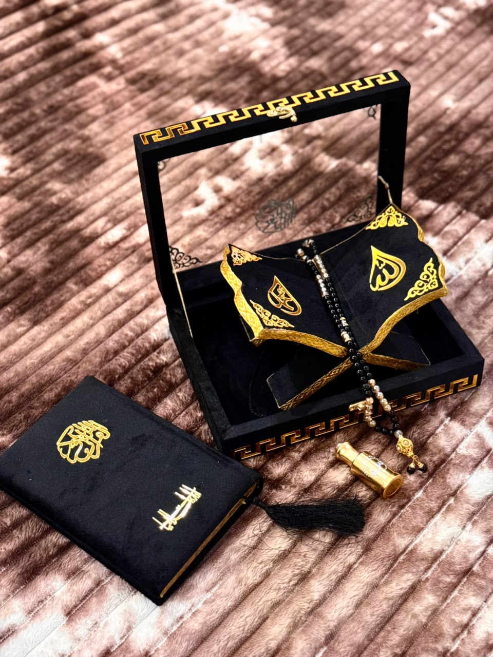 Noor Black Quran Set- نور کالا قرآن سیٹ| Bridal Wedding Islamic Gift