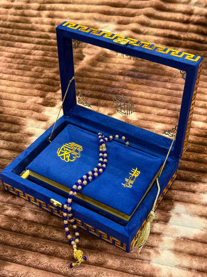 Noor Quran Set with Box Blue | Perfect Islamic Gift