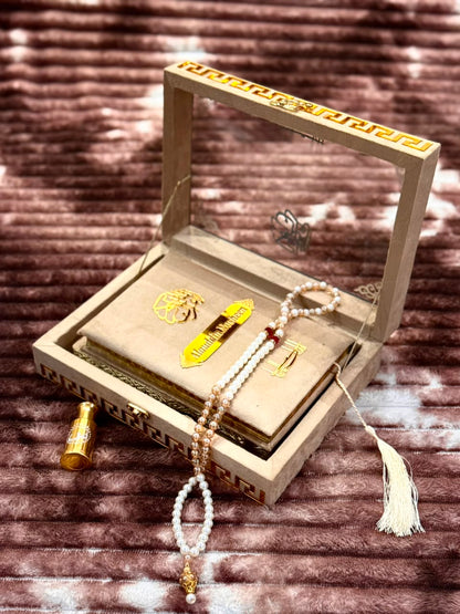 Noor Golden Quran Set- نور گولڈن قرآن سیٹ | Bridal Wedding Islamic Gift