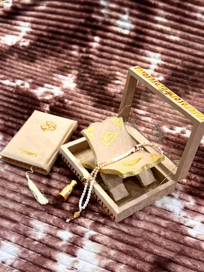 Noor Golden Quran Set- نور گولڈن قرآن سیٹ | Bridal Wedding Islamic Gift