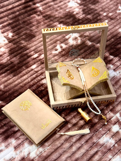 Noor Golden Quran Set- نور گولڈن قرآن سیٹ | Bridal Wedding Islamic Gift