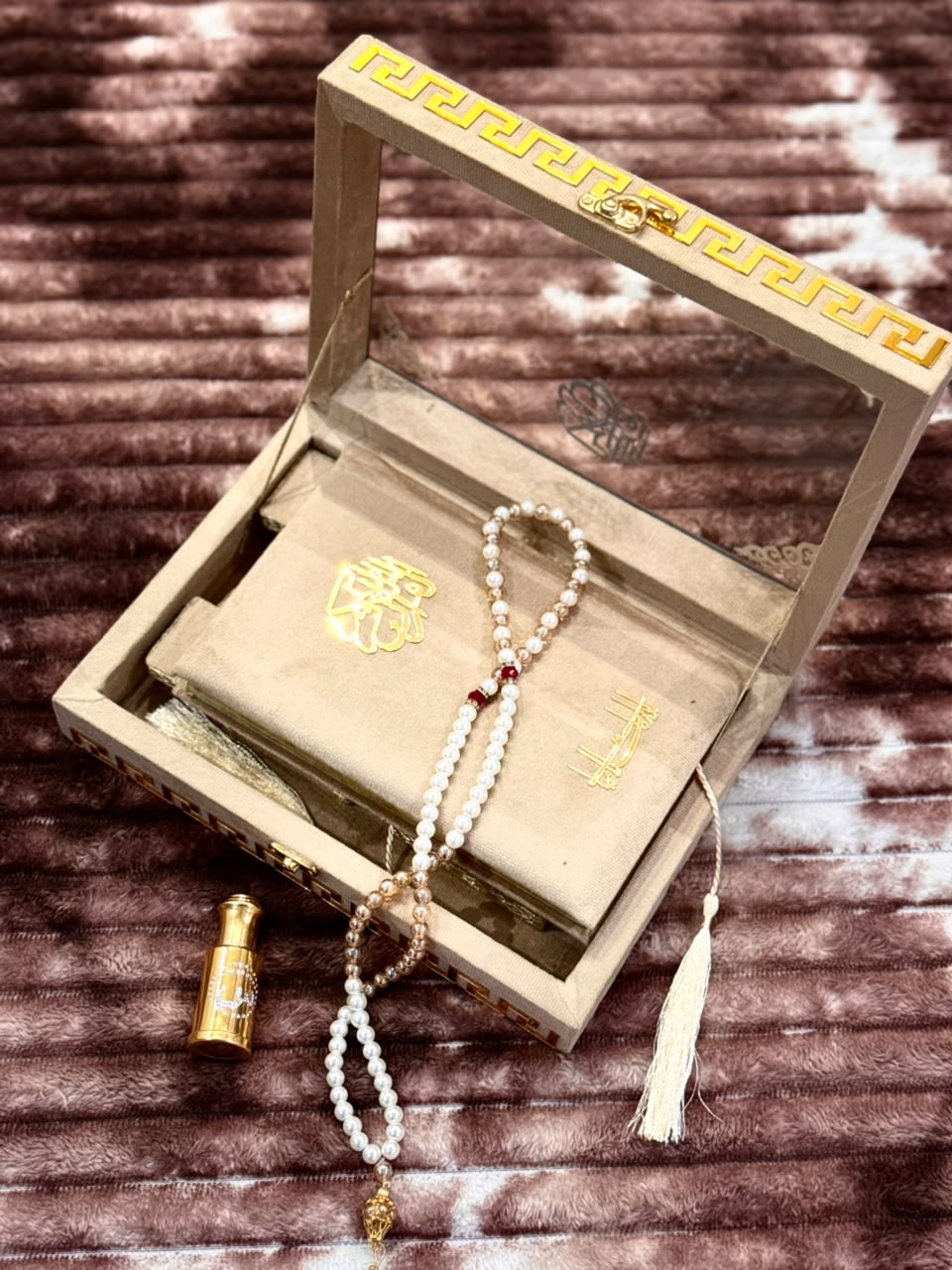 Noor Golden Quran Set- نور گولڈن قرآن سیٹ | Bridal Wedding Islamic Gift