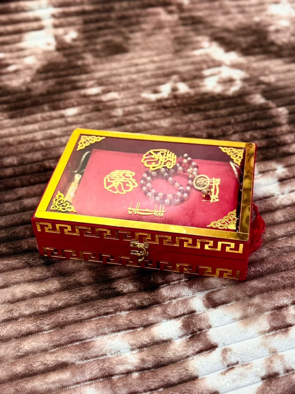 Noor Red Quran Set - نور سرخ قرآن سیٹ | Bridal Wedding Islamic Gift