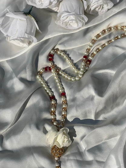 Signature pearl white Phool Moti 100 beads Tasbeeh designed by Idara-e-Islamiat 