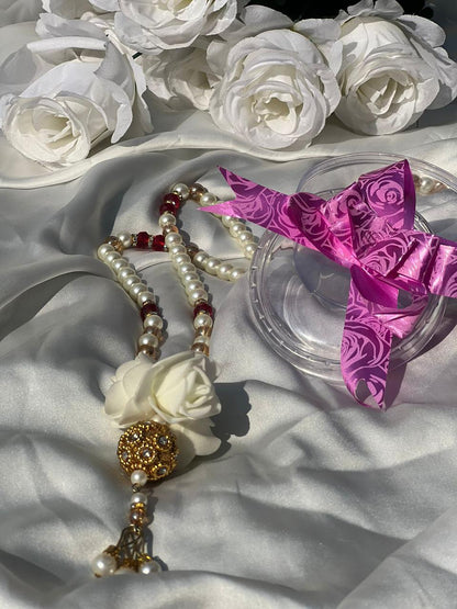 Signature pearl white Phool Moti 100 beads Tasbeeh designed by Idara-e-Islamiat 