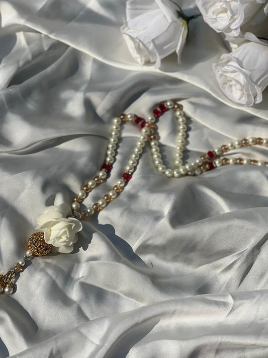Signature pearl white Phool Moti 100 beads Tasbeeh designed by Idara-e-Islamiat 