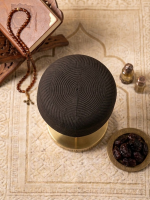 Sujud Kufi Caps -  Dark Brown Small Boder