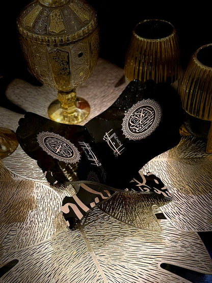 Sleek and durable Black Acrylic Quran Rehal Stand assembled ready to Quran recitation by Idara-e-islamiat