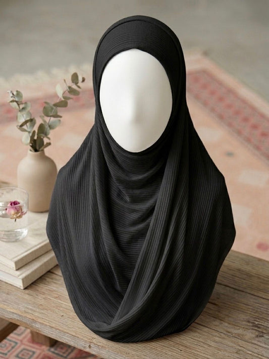 Jersey Scarf - Islamic Hijab | Black