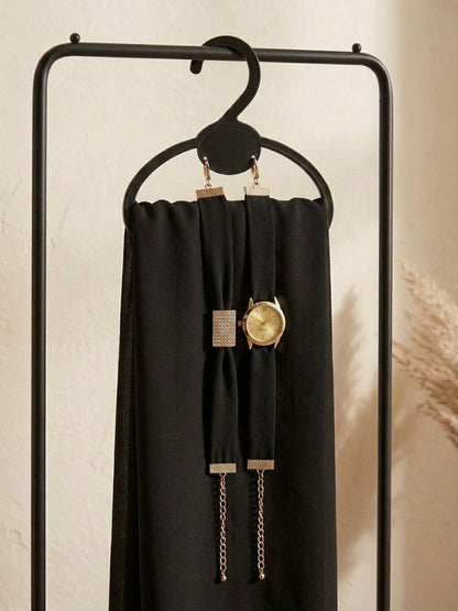 Royal Watch Bracelet Party Wear Scarf - Islamic Hijab | Black