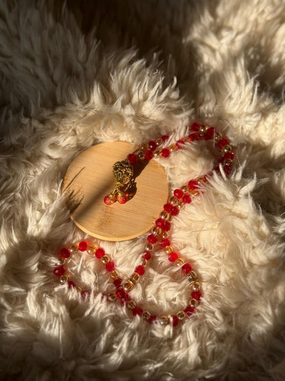 Signature Bridal Red Crystal 100 beads Tasbeeh By Idara-e-islamiat 