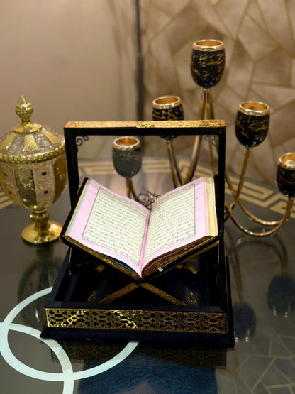 Signature Black Transparent Ziwaj Quran designed by  Idara-e-Islamiat. Online available at affordable price a cross Pakistan with free delivery options. ideal for Daily Quran Recitation & Weeding Gifts.
