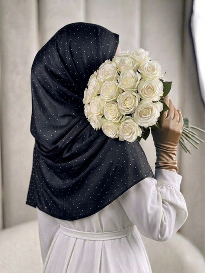 This Silk Night Shine Stone Hijab at Raisham by Idara-e-Islamiat is Made from high-quality breathable, lightweight & easy to style fabric. Ideal for everyday wear to Party wear. Buying your hijab online at Raisham by Idara-e-Islamiat. 