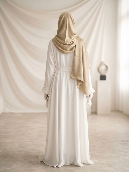 Silk Night Shine Stone Scarf - Islamic Hijab| Skin Golden