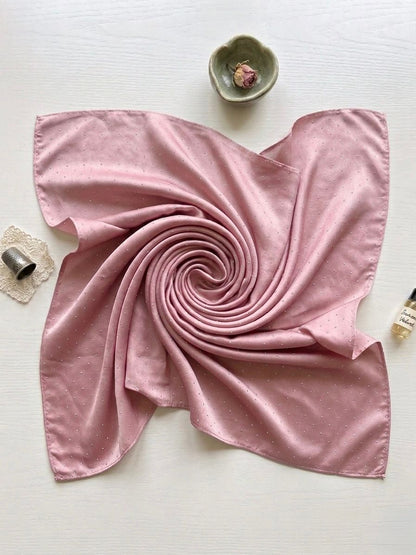Silk Night Shine  Stone Scarf - Islamic Hijab | Pink