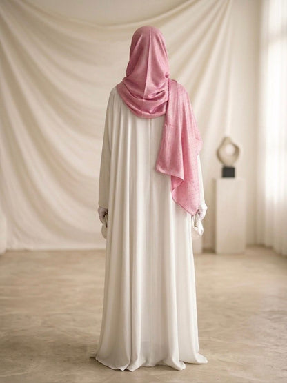 Silk Night Shine  Stone Scarf - Islamic Hijab | Pink