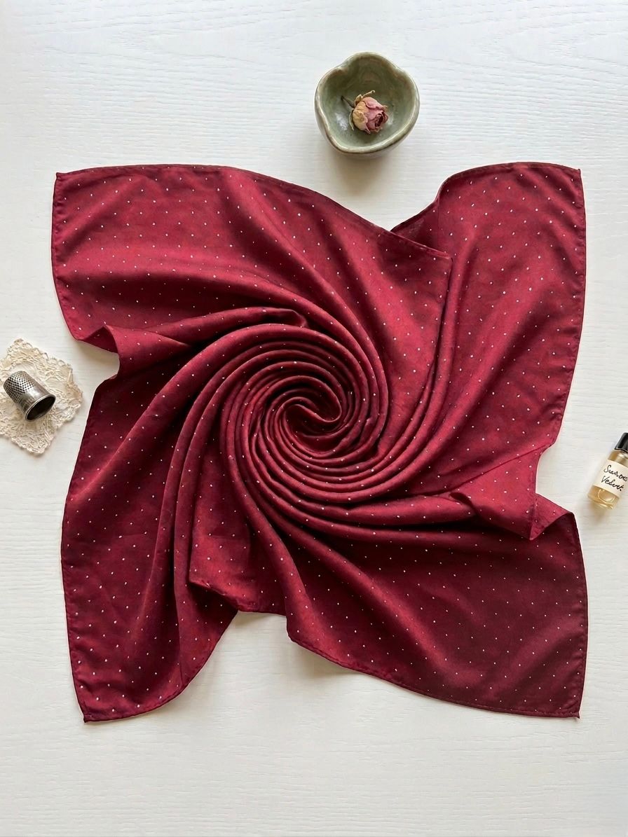 Silk Night Shine Stone Scarf - Islamic Hijab | Red