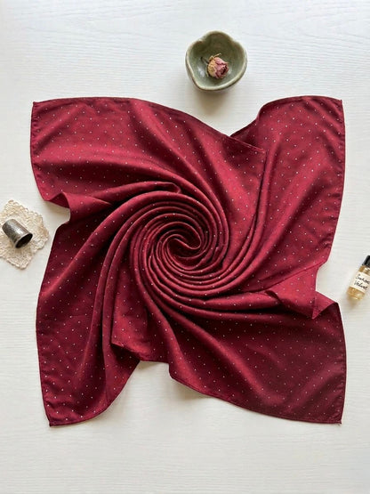 Silk Night Shine Stone Scarf - Islamic Hijab | Red