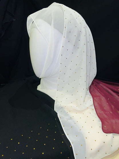 Pearl White Tazkira Quran Set (Ittar  , Scarf Gold Plated Tasbeeh, Janamz)