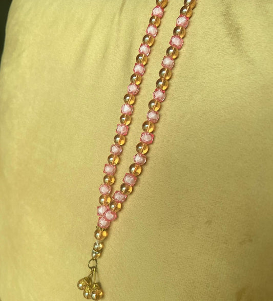 Pink Crystal Multicoloured Tasbeeh