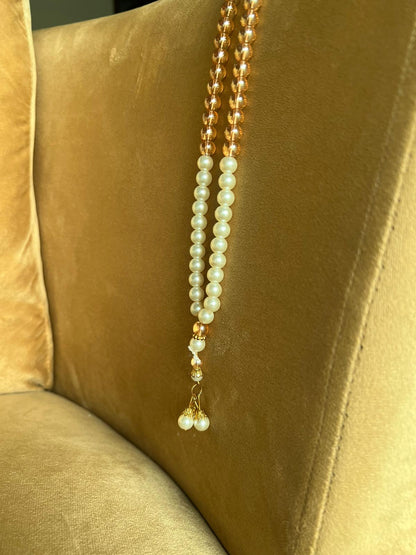 White Pearl Multicolored Tasbeeh