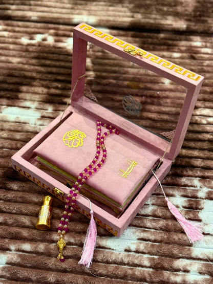 Noor Pink  Quran Set- نور پنک قرآن سیٹ | Bridal Wedding Islamic Gift