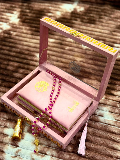 Noor Pink  Quran Set- نور پنک قرآن سیٹ | Bridal Wedding Islamic Gift