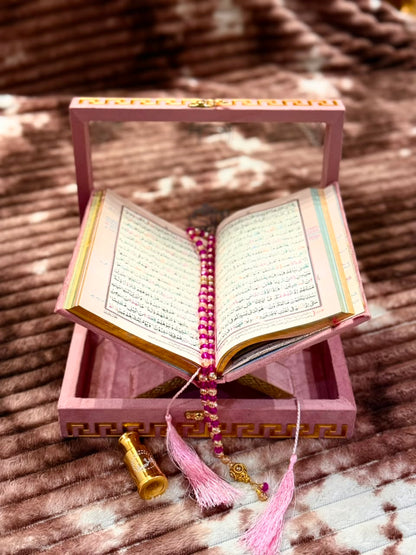 Noor Pink  Quran Set- نور پنک قرآن سیٹ | Bridal Wedding Islamic Gift