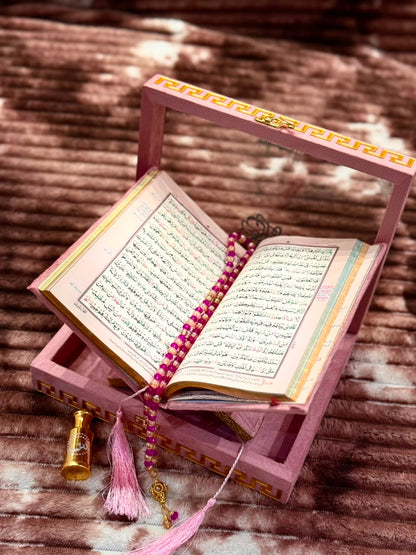 Noor Pink  Quran Set- نور پنک قرآن سیٹ | Bridal Wedding Islamic Gift