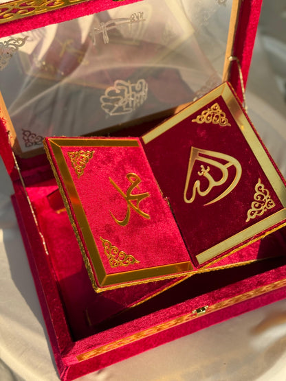 Bridal Red Ziwaj Quran Set  (with All Accesories)