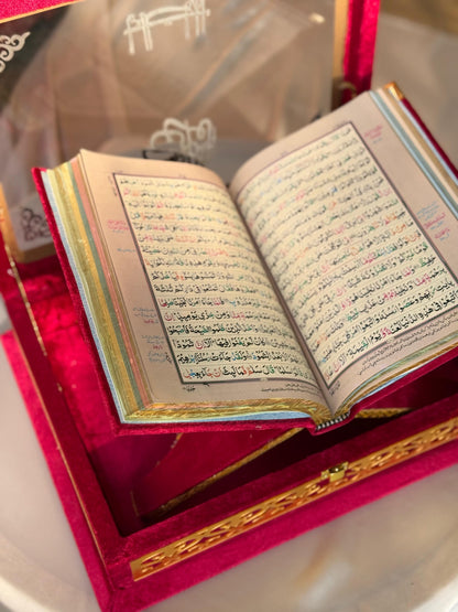 Bridal Red Ziwaj Quran Set  (with All Accesories)